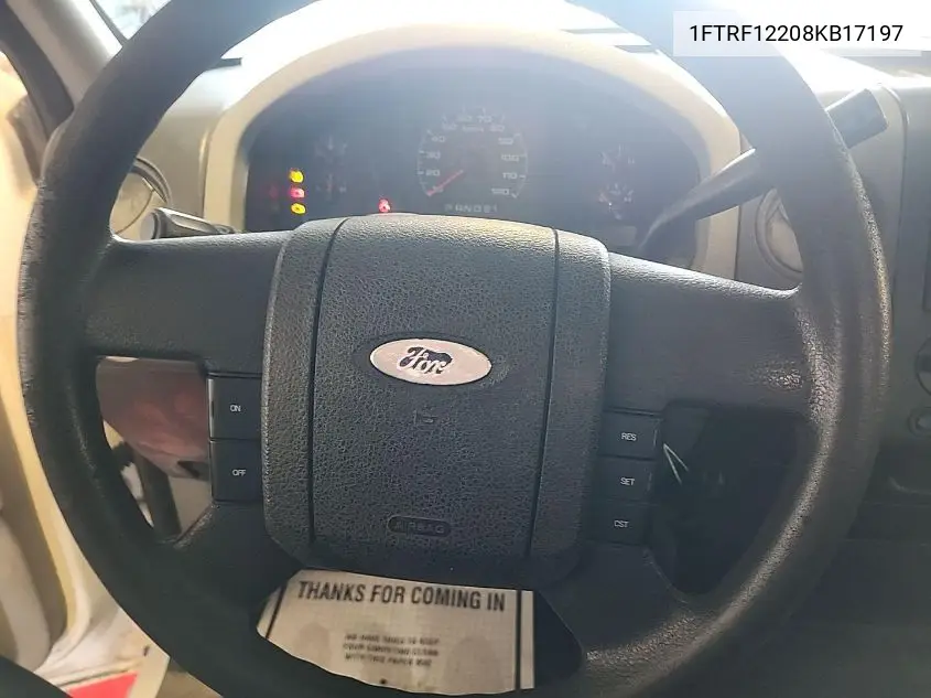 1FTRF12208KB17197 2008 Ford F-150 Stx/Xl/Xlt