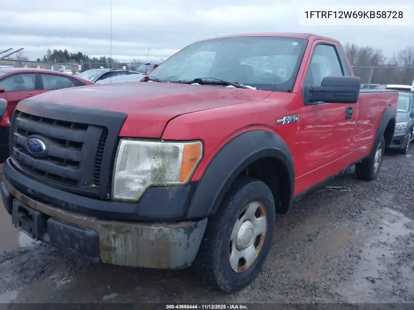 1FTRF12W69KB58728 2009 Ford F-150 Stx/Xl/Xlt