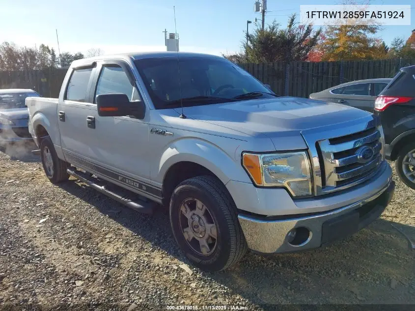 1FTRW12859FA51924 2009 Ford F-150 Xl/Xlt