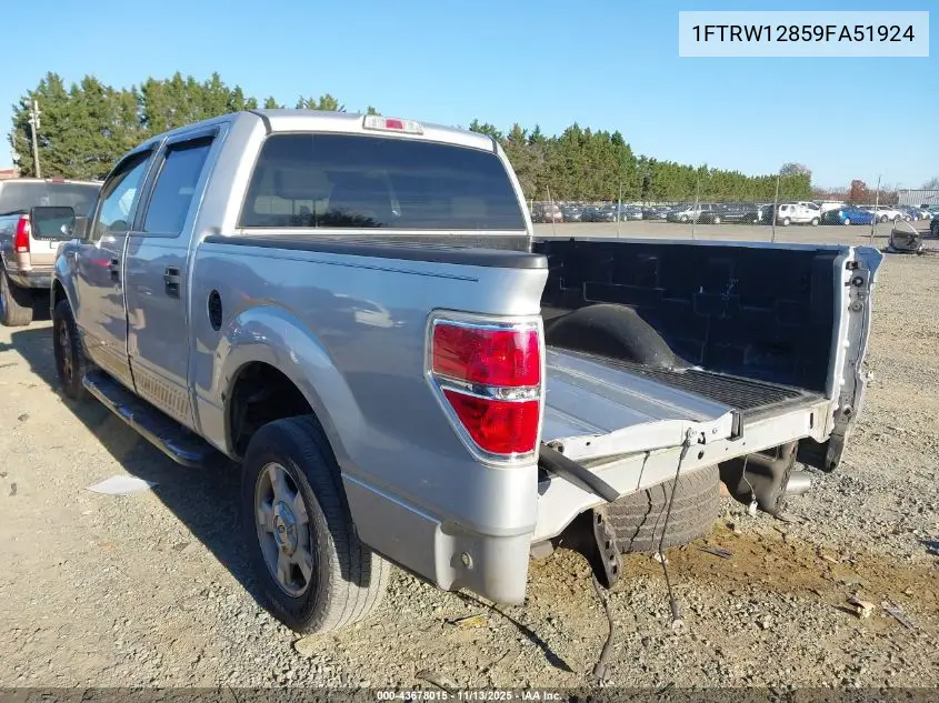 1FTRW12859FA51924 2009 Ford F-150 Xl/Xlt