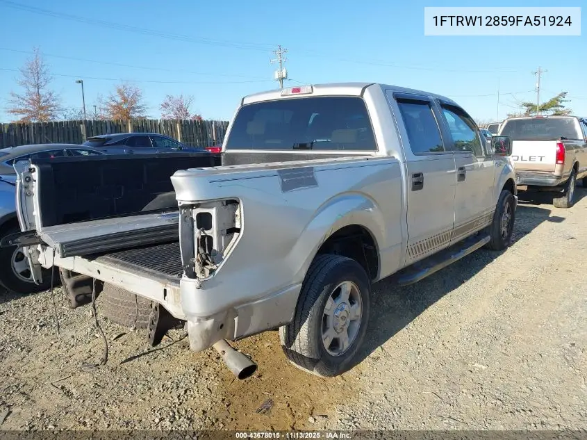 1FTRW12859FA51924 2009 Ford F-150 Xl/Xlt
