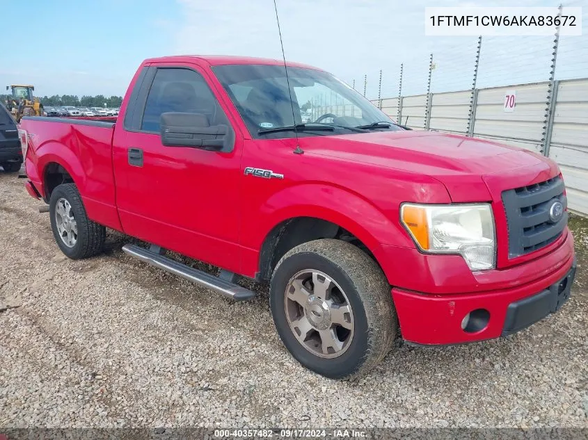 2010 Ford F150 VIN: 1FTMF1CW6AKA83672 Lot: 40357482