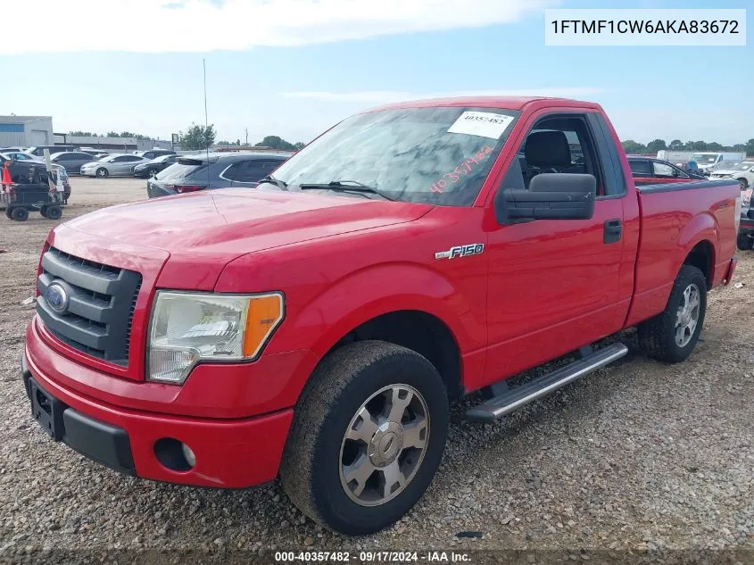 1FTMF1CW6AKA83672 2010 Ford F150