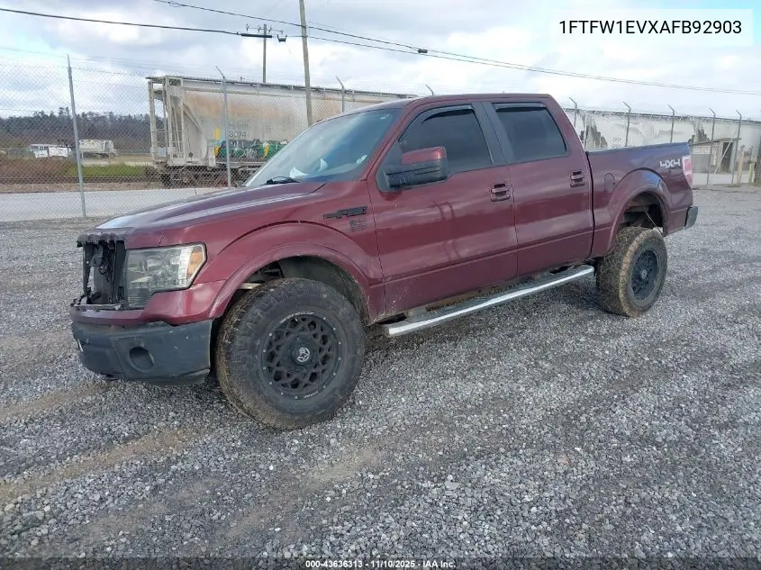 1FTFW1EVXAFB92903 2010 Ford F-150 Fx4/Harley-Davidson/King Ranch/Lariat/Platinum/Xl/Xlt