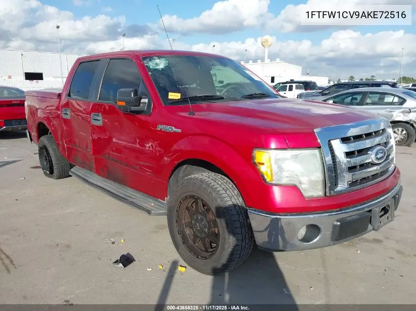 1FTFW1CV9AKE72516 2010 Ford F-150 Fx2 Sport/Harley-Davidson/King Ranch/Lariat/Platinum/Xl/Xlt