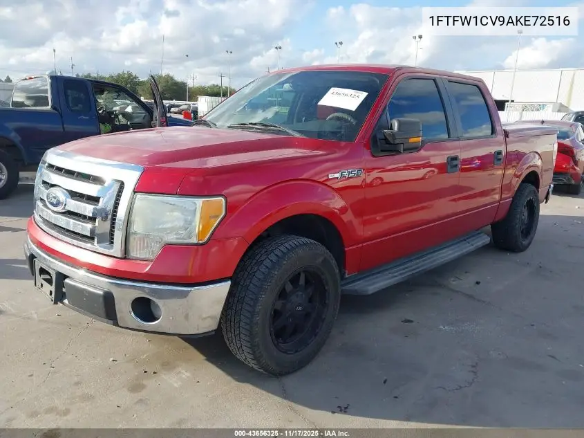1FTFW1CV9AKE72516 2010 Ford F-150 Fx2 Sport/Harley-Davidson/King Ranch/Lariat/Platinum/Xl/Xlt