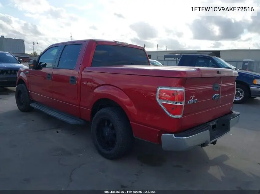 1FTFW1CV9AKE72516 2010 Ford F-150 Fx2 Sport/Harley-Davidson/King Ranch/Lariat/Platinum/Xl/Xlt