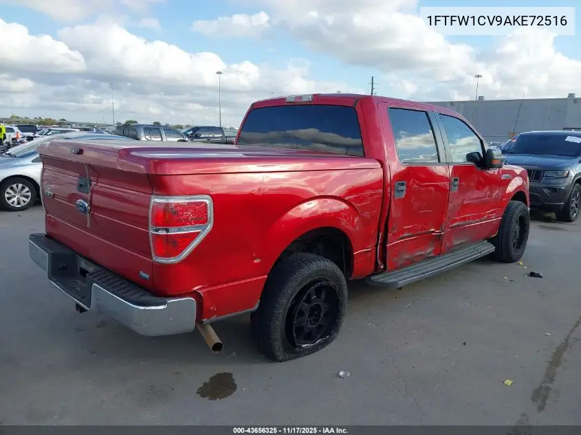 1FTFW1CV9AKE72516 2010 Ford F-150 Fx2 Sport/Harley-Davidson/King Ranch/Lariat/Platinum/Xl/Xlt