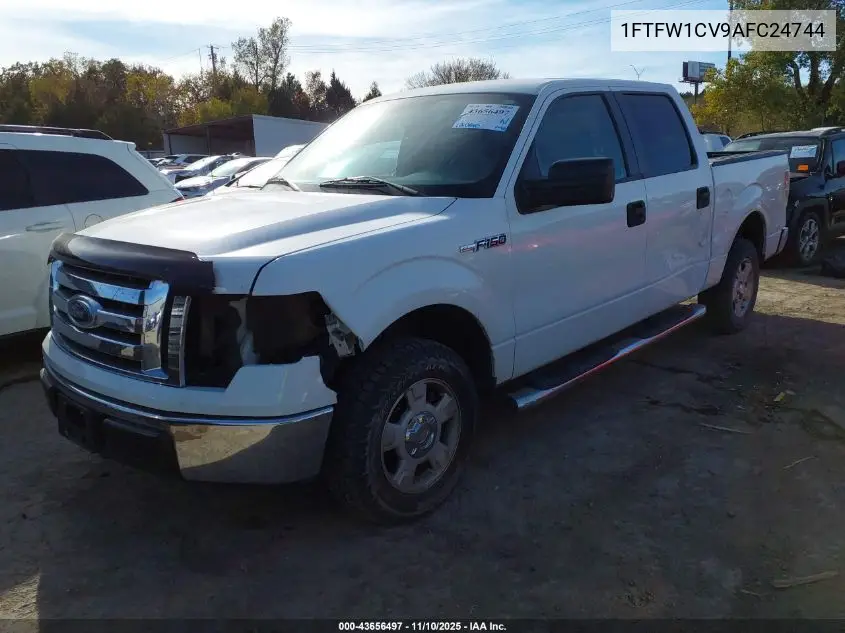 1FTFW1CV9AFC24744 2010 Ford F-150 Fx2 Sport/Harley-Davidson/King Ranch/Lariat/Platinum/Xl/Xlt