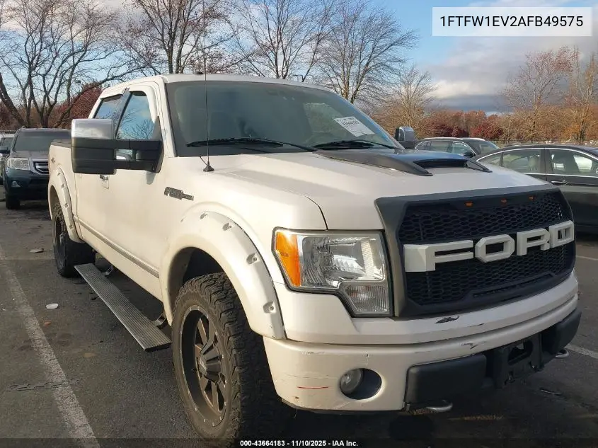 1FTFW1EV2AFB49575 2010 Ford F-150 Fx4/Harley-Davidson/King Ranch/Lariat/Platinum/Xl/Xlt