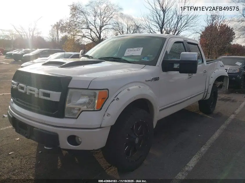 1FTFW1EV2AFB49575 2010 Ford F-150 Fx4/Harley-Davidson/King Ranch/Lariat/Platinum/Xl/Xlt