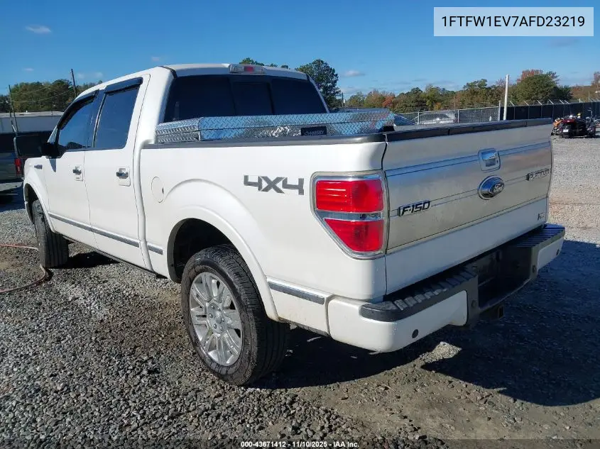 1FTFW1EV7AFD23219 2010 Ford F-150 Fx4/Harley-Davidson/King Ranch/Lariat/Platinum/Xl/Xlt
