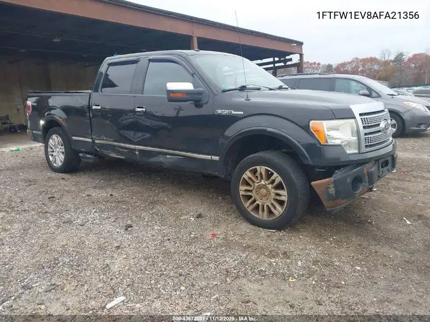 1FTFW1EV8AFA21356 2010 Ford F-150 Fx4/Harley-Davidson/King Ranch/Lariat/Platinum/Xl/Xlt
