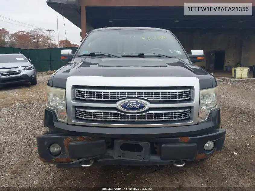 1FTFW1EV8AFA21356 2010 Ford F-150 Fx4/Harley-Davidson/King Ranch/Lariat/Platinum/Xl/Xlt