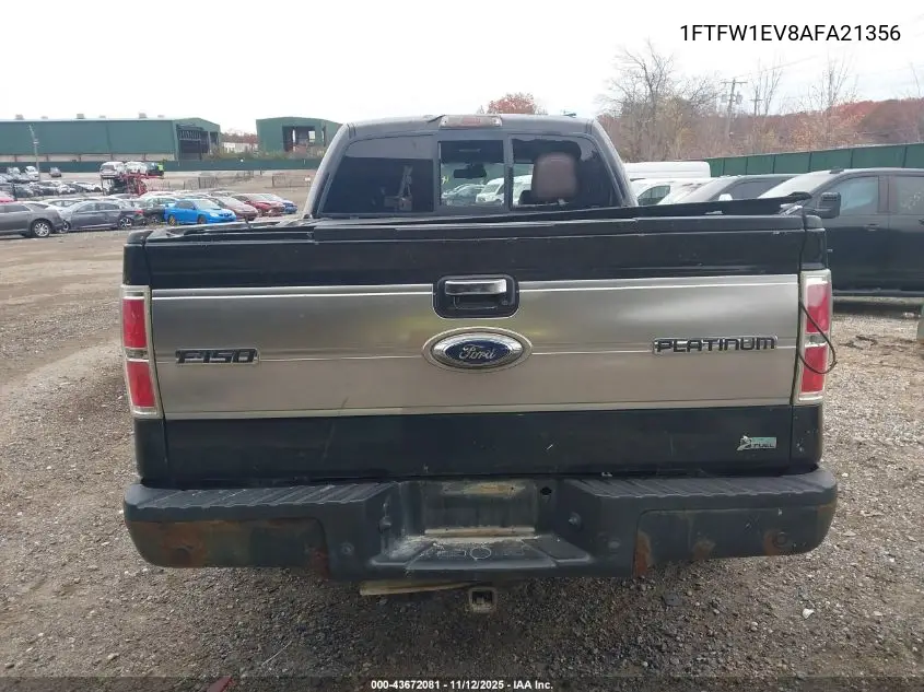 1FTFW1EV8AFA21356 2010 Ford F-150 Fx4/Harley-Davidson/King Ranch/Lariat/Platinum/Xl/Xlt