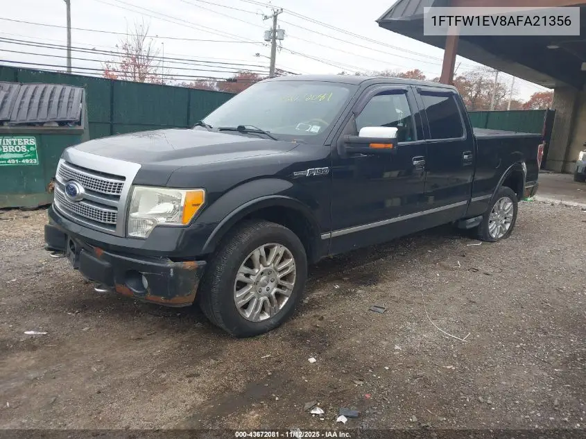 1FTFW1EV8AFA21356 2010 Ford F-150 Fx4/Harley-Davidson/King Ranch/Lariat/Platinum/Xl/Xlt
