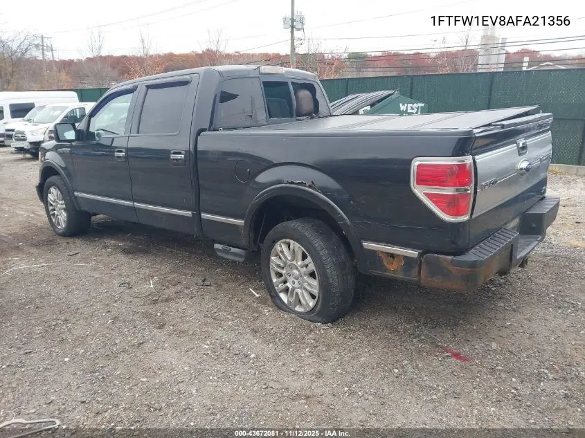 1FTFW1EV8AFA21356 2010 Ford F-150 Fx4/Harley-Davidson/King Ranch/Lariat/Platinum/Xl/Xlt