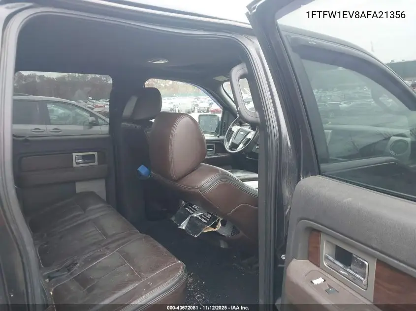1FTFW1EV8AFA21356 2010 Ford F-150 Fx4/Harley-Davidson/King Ranch/Lariat/Platinum/Xl/Xlt