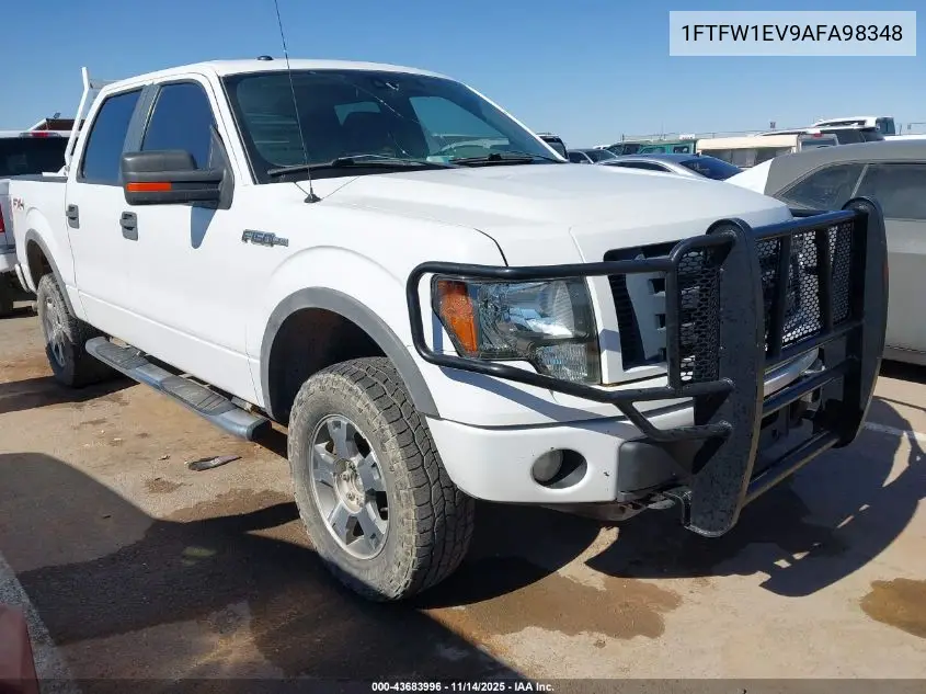1FTFW1EV9AFA98348 2010 Ford F-150 Fx4/Harley-Davidson/King Ranch/Lariat/Platinum/Xl/Xlt