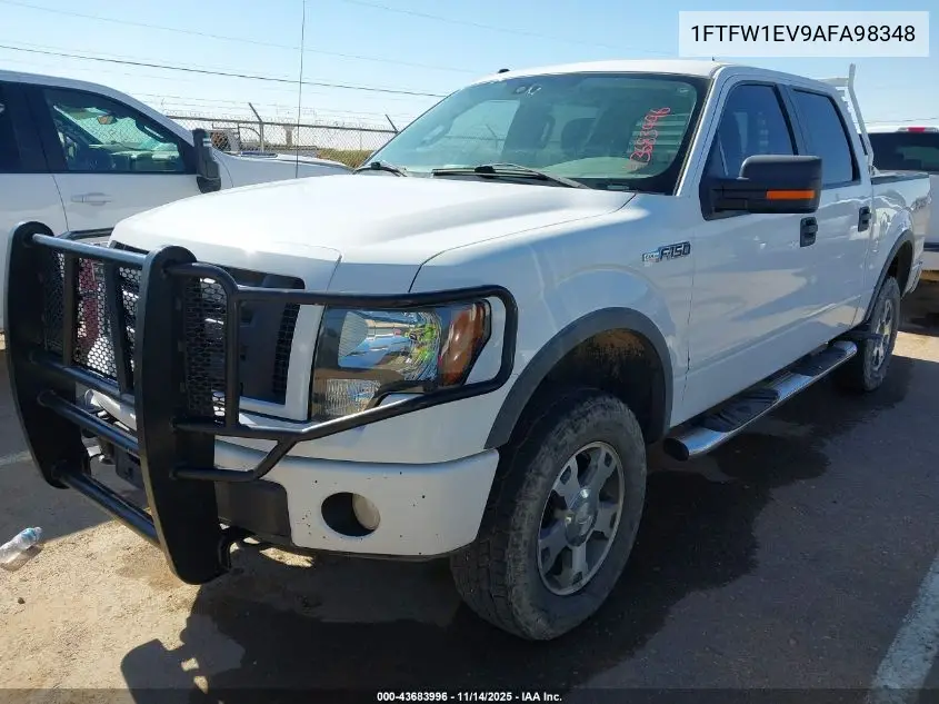1FTFW1EV9AFA98348 2010 Ford F-150 Fx4/Harley-Davidson/King Ranch/Lariat/Platinum/Xl/Xlt