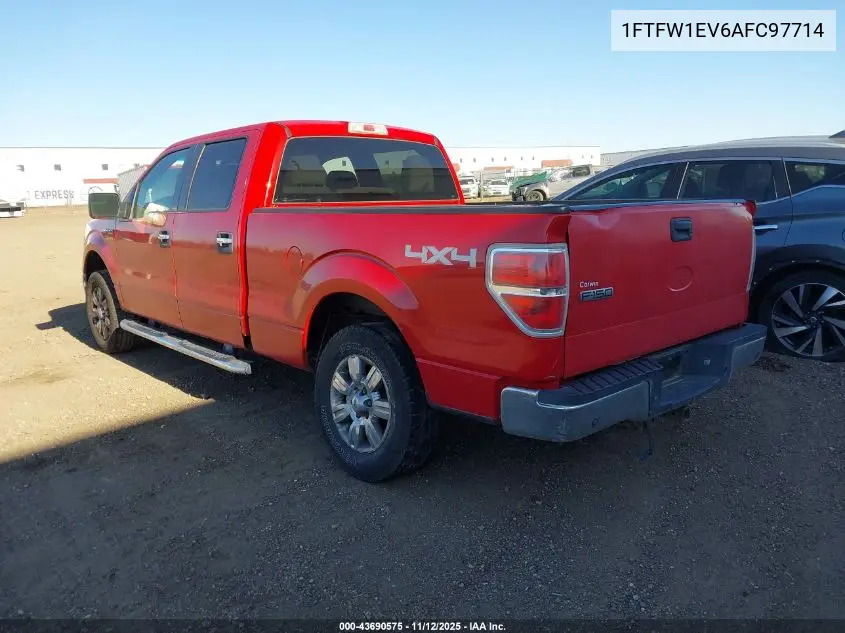 1FTFW1EV6AFC97714 2010 Ford F-150 Fx4/Harley-Davidson/King Ranch/Lariat/Platinum/Xl/Xlt