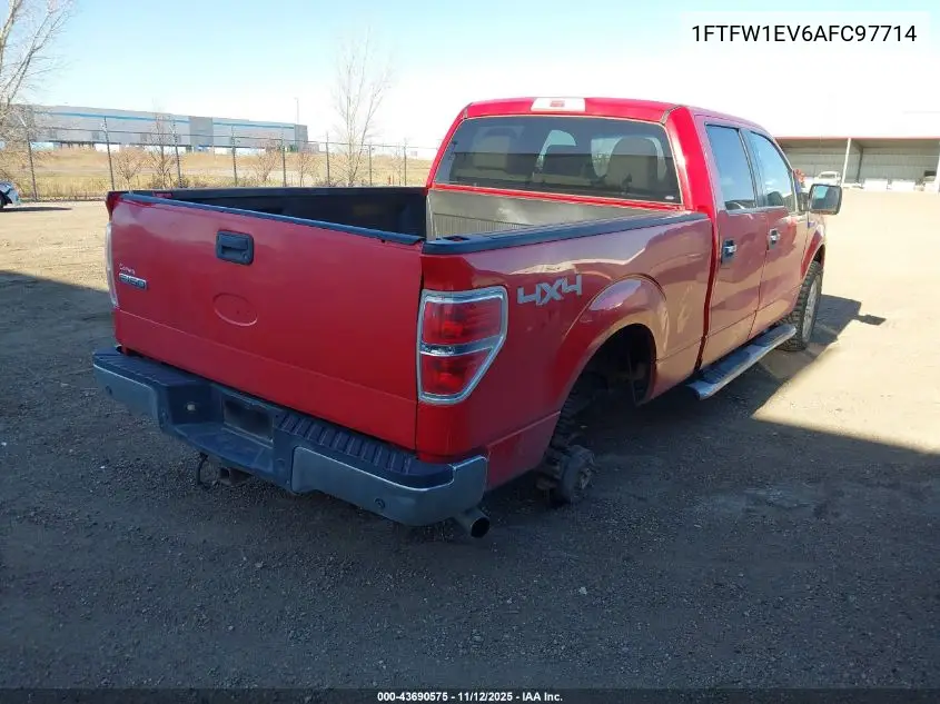 1FTFW1EV6AFC97714 2010 Ford F-150 Fx4/Harley-Davidson/King Ranch/Lariat/Platinum/Xl/Xlt