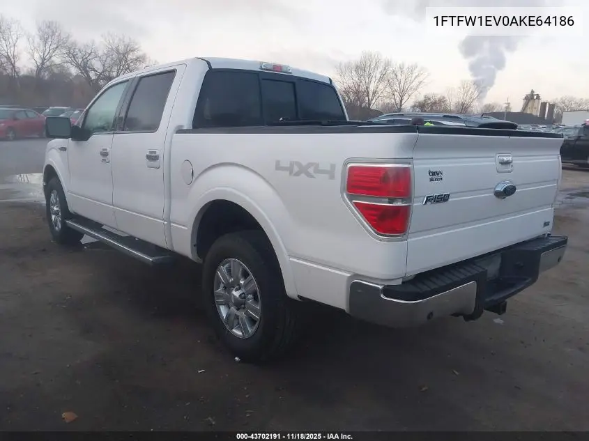 1FTFW1EV0AKE64186 2010 Ford F-150 Fx4/Harley-Davidson/King Ranch/Lariat/Platinum/Xl/Xlt