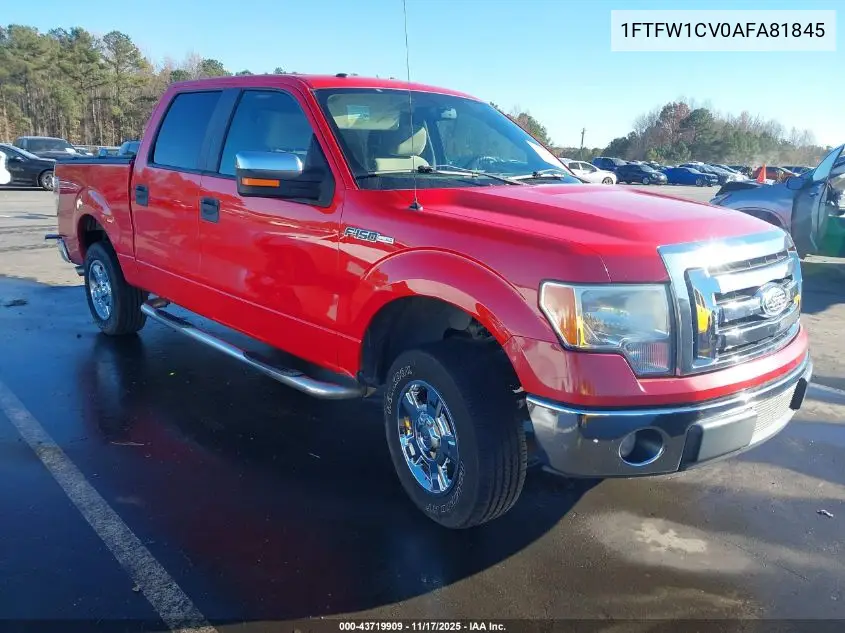 1FTFW1CV0AFA81845 2010 Ford F-150 Fx2 Sport/Harley-Davidson/King Ranch/Lariat/Platinum/Xl/Xlt