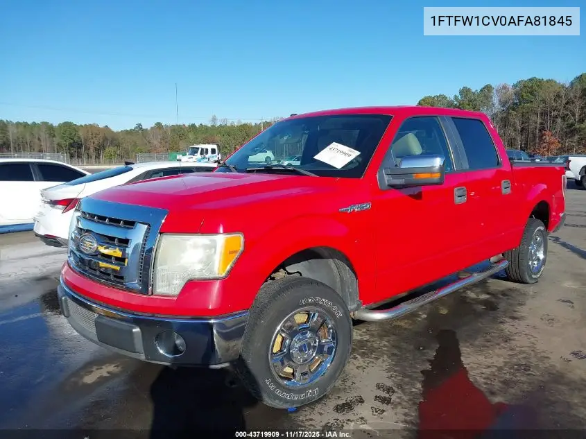 1FTFW1CV0AFA81845 2010 Ford F-150 Fx2 Sport/Harley-Davidson/King Ranch/Lariat/Platinum/Xl/Xlt