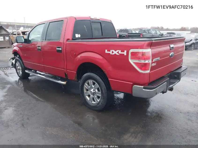 1FTFW1EV9AFC70216 2010 Ford F-150 Fx4/Harley-Davidson/King Ranch/Lariat/Platinum/Xl/Xlt