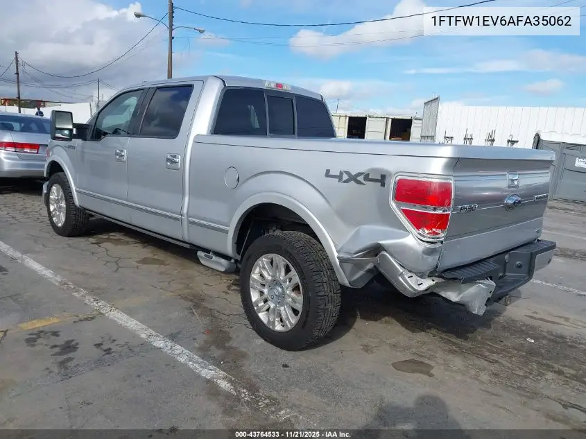 1FTFW1EV6AFA35062 2010 Ford F-150 Fx4/Harley-Davidson/King Ranch/Lariat/Platinum/Xl/Xlt
