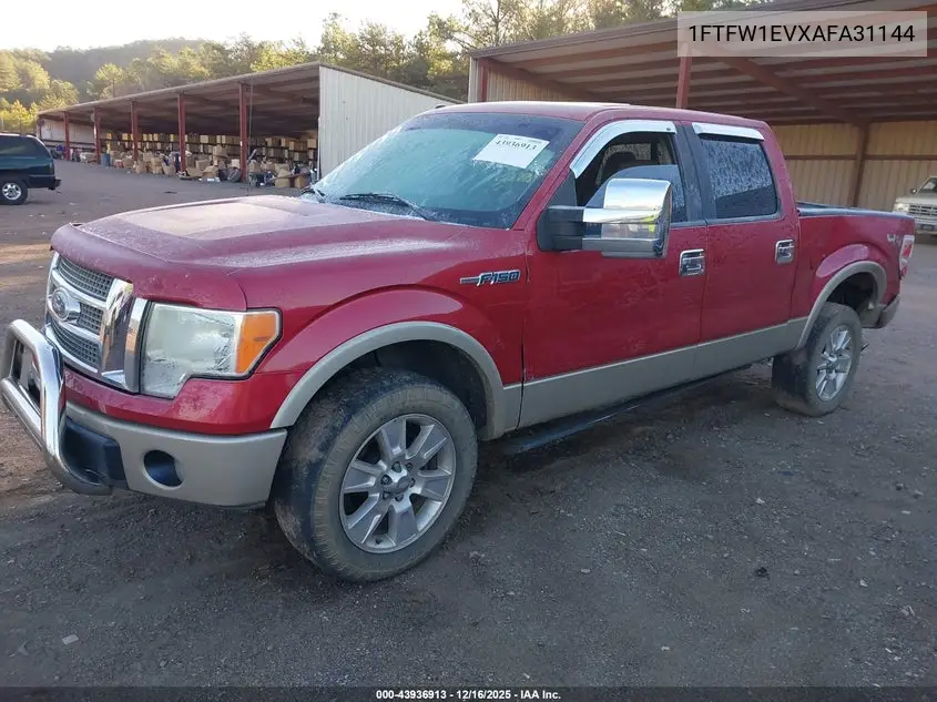 1FTFW1EVXAFA31144 2010 Ford F-150 Fx4/Harley-Davidson/King Ranch/Lariat/Platinum/Xl/Xlt