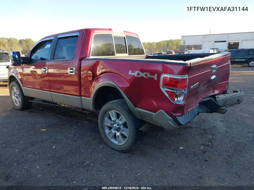 1FTFW1EVXAFA31144 2010 Ford F-150 Fx4/Harley-Davidson/King Ranch/Lariat/Platinum/Xl/Xlt
