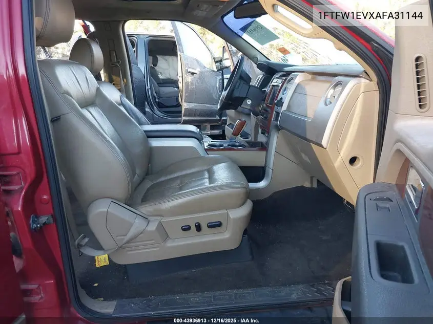 1FTFW1EVXAFA31144 2010 Ford F-150 Fx4/Harley-Davidson/King Ranch/Lariat/Platinum/Xl/Xlt