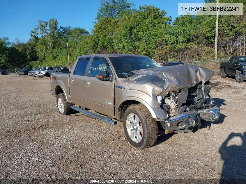 1FTFW1ET3BFB22241 2011 Ford F-150 Lariat