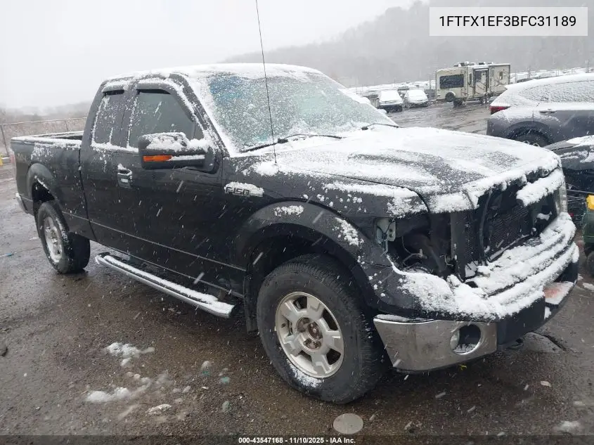 1FTFX1EF3BFC31189 2011 Ford F-150 Xlt