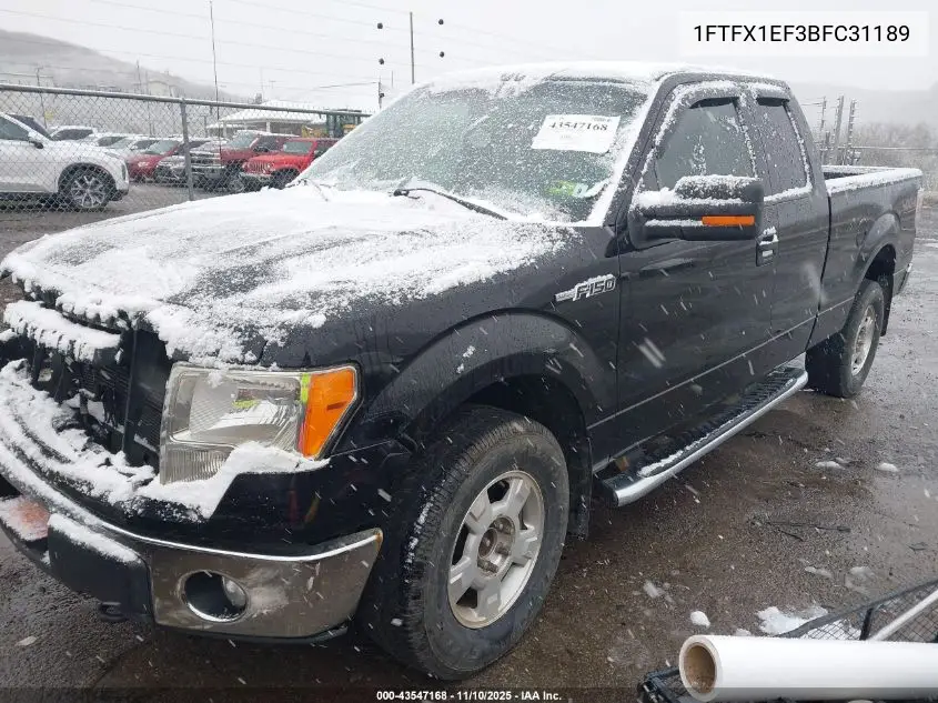 1FTFX1EF3BFC31189 2011 Ford F-150 Xlt