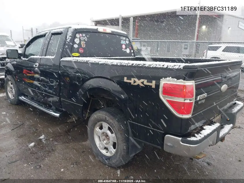 1FTFX1EF3BFC31189 2011 Ford F-150 Xlt