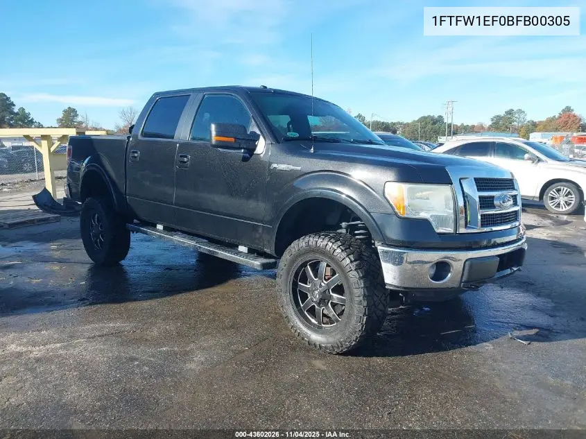 1FTFW1EF0BFB00305 2011 Ford F-150 Lariat