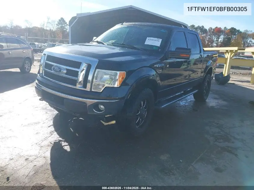 1FTFW1EF0BFB00305 2011 Ford F-150 Lariat