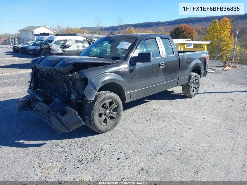 1FTFX1EF6BFB36836 2011 Ford F-150 Stx