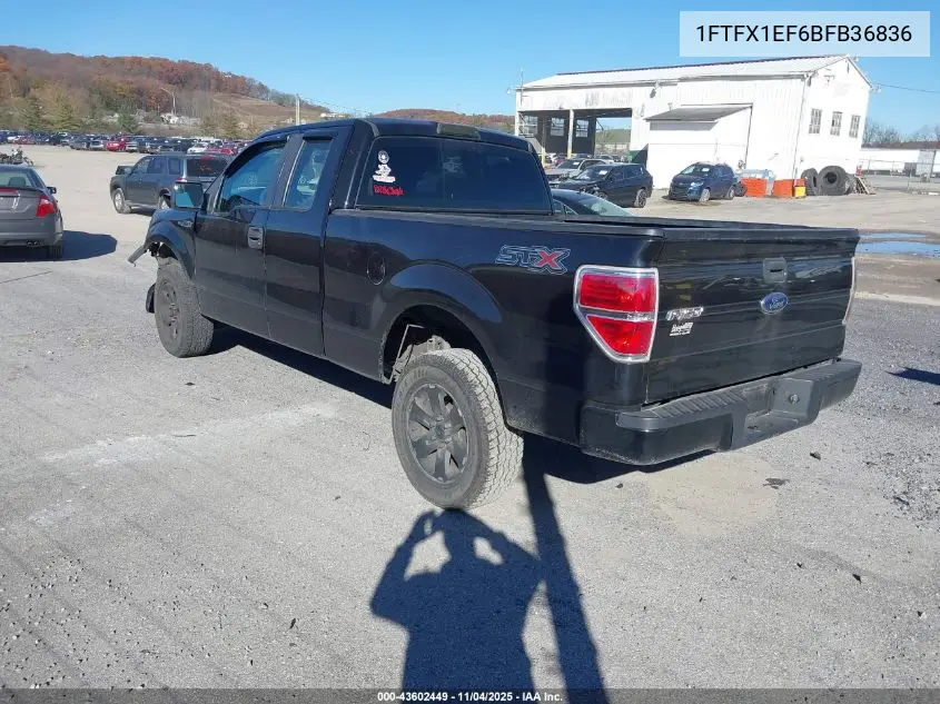 1FTFX1EF6BFB36836 2011 Ford F-150 Stx