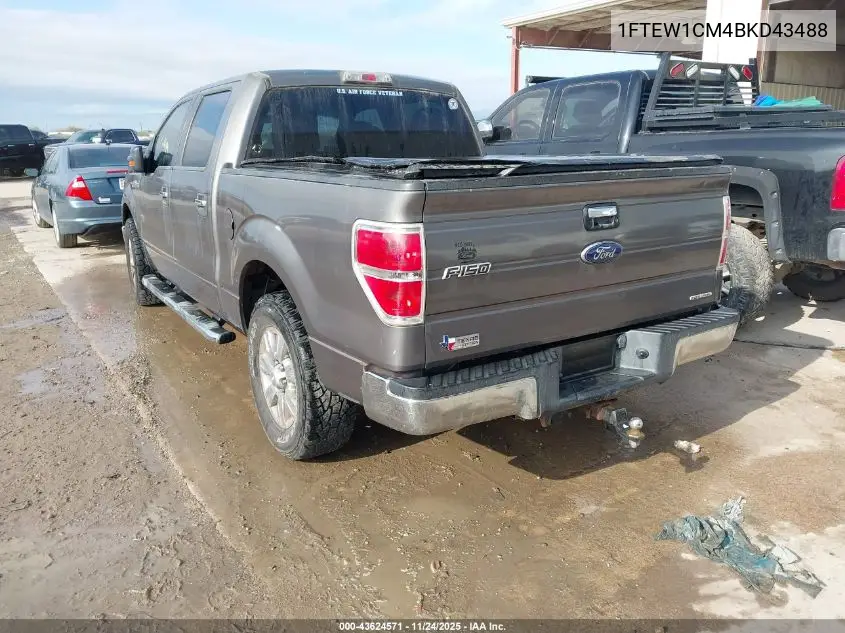 1FTEW1CM4BKD43488 2011 Ford F-150 Xlt