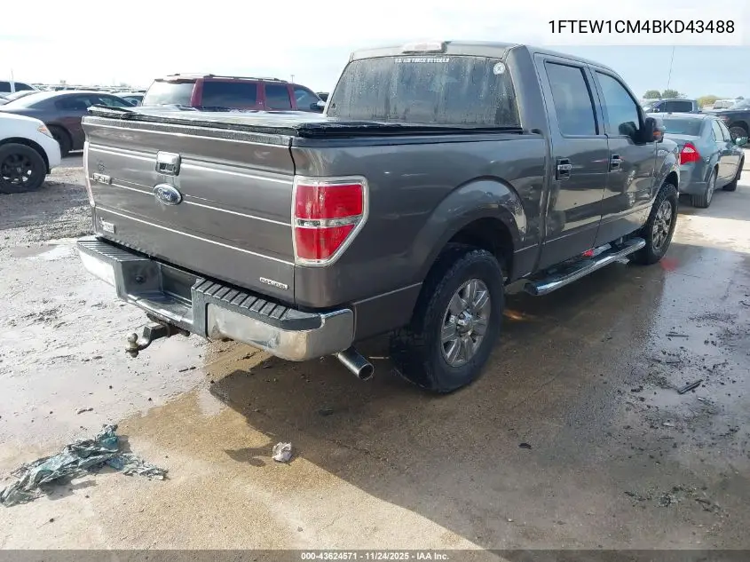 1FTEW1CM4BKD43488 2011 Ford F-150 Xlt