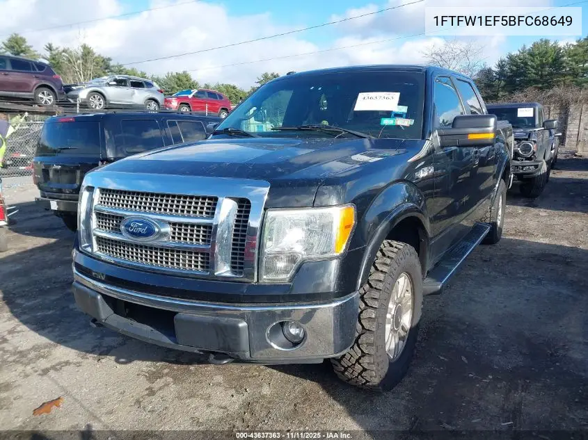 1FTFW1EF5BFC68649 2011 Ford F-150 Lariat