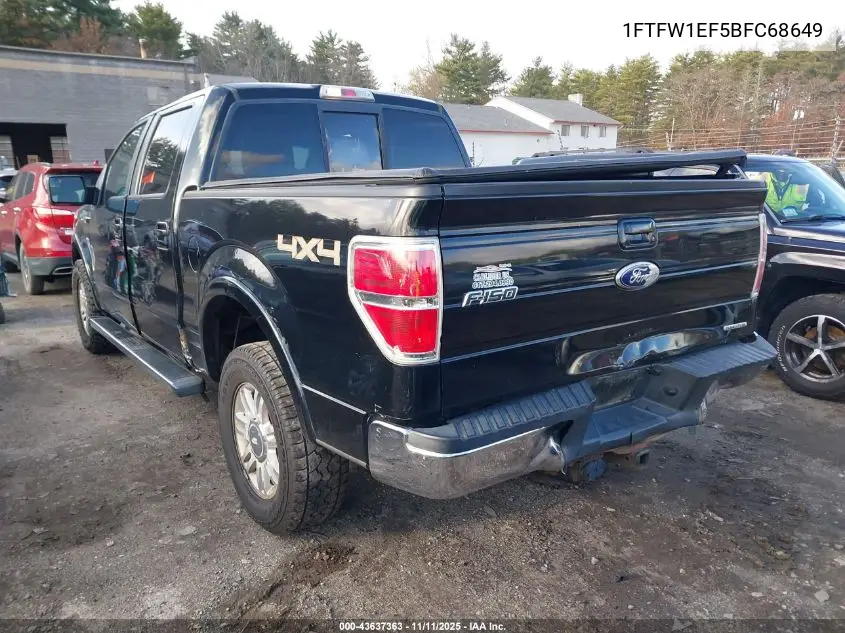 1FTFW1EF5BFC68649 2011 Ford F-150 Lariat