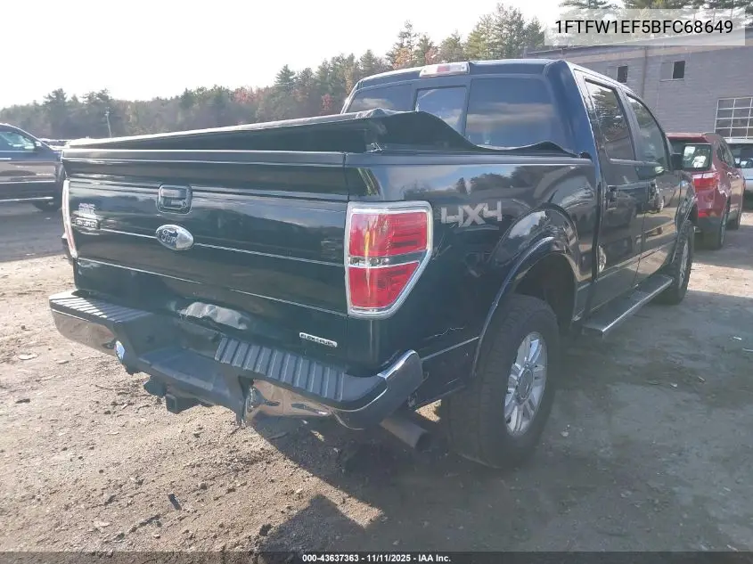 1FTFW1EF5BFC68649 2011 Ford F-150 Lariat