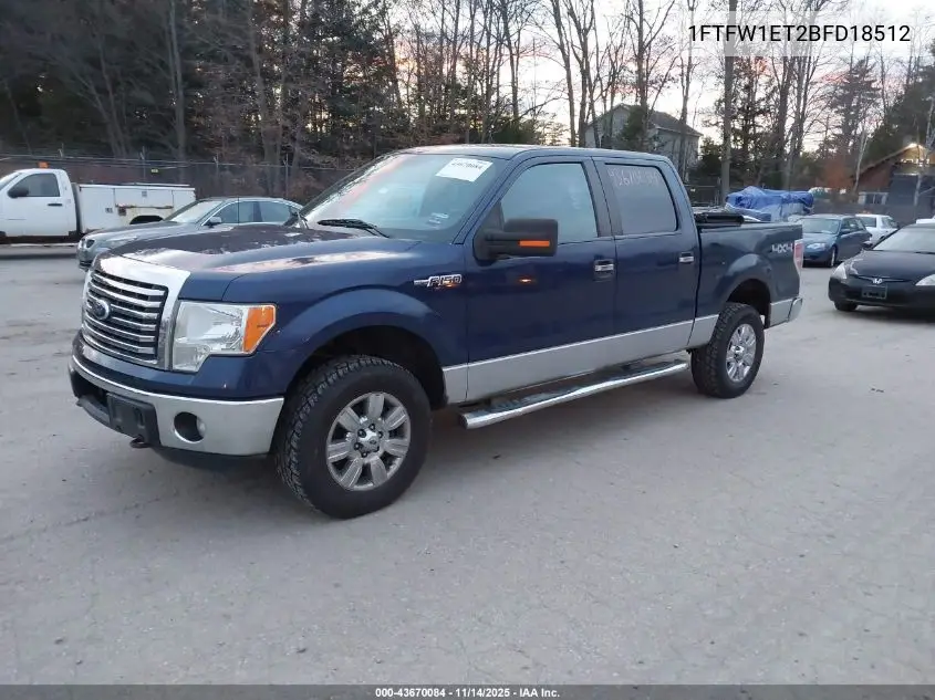 1FTFW1ET2BFD18512 2011 Ford F-150 Xlt