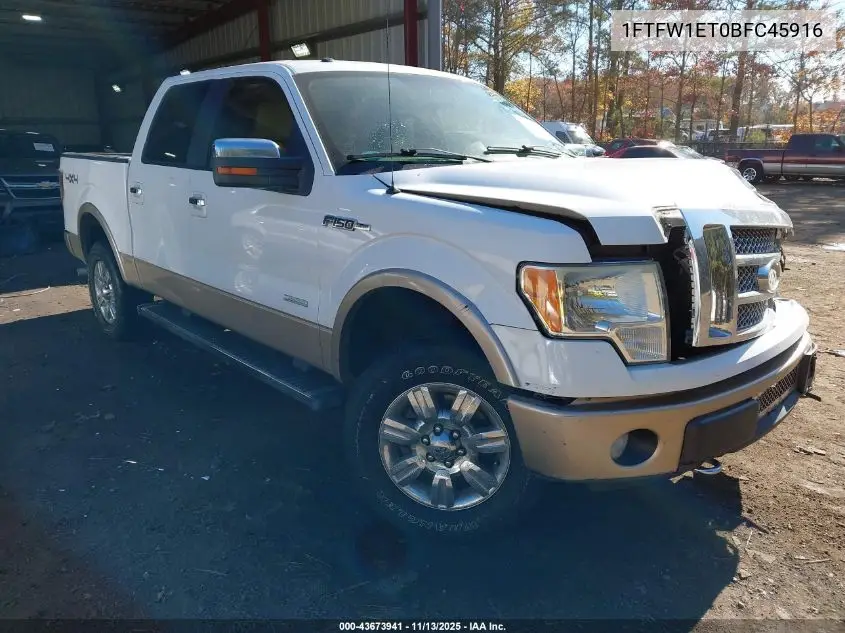 1FTFW1ET0BFC45916 2011 Ford F-150 Lariat