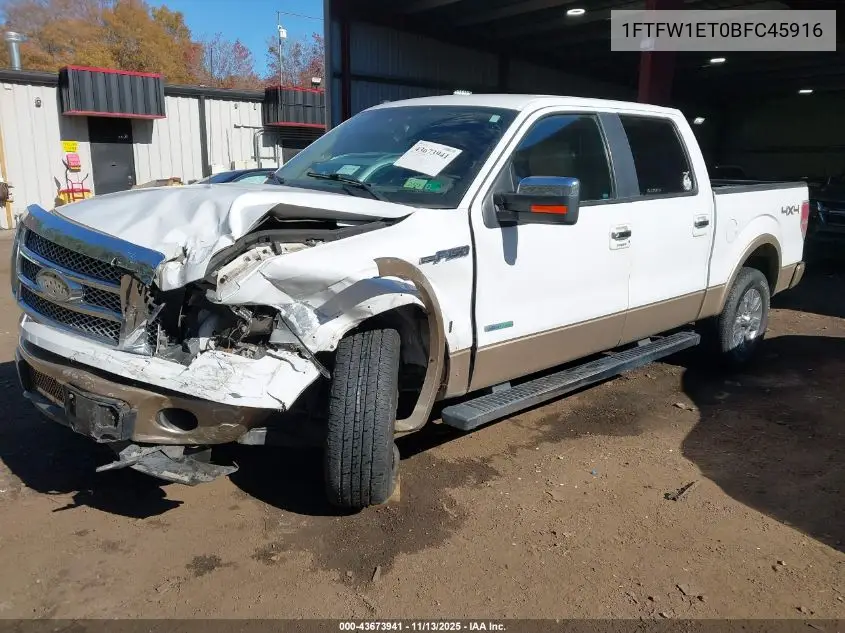1FTFW1ET0BFC45916 2011 Ford F-150 Lariat
